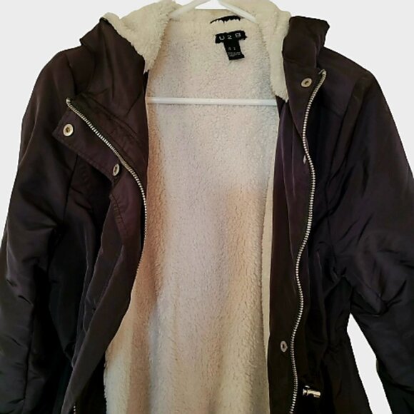 U2B cozy jacket coat, sinch waist - Picture 3 of 7